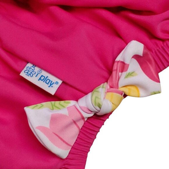 iPlay Swim Diaper Pink Side Bow Design Size 24M – Reusable Toddler Swimsuit Diap - Picture 2 of 5